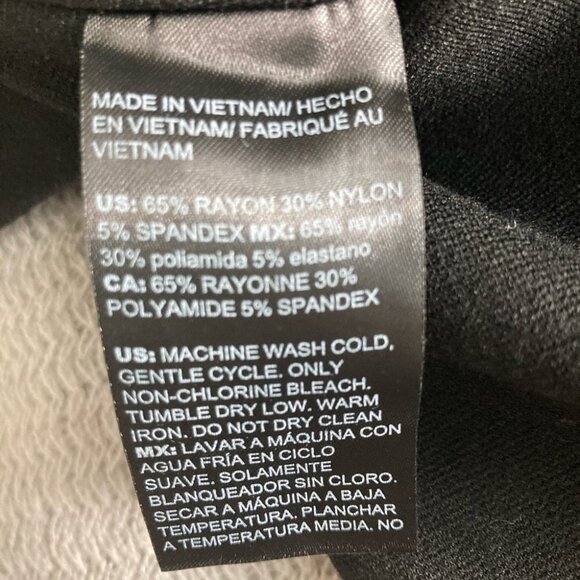 WHITEHOUSE BLACKMARKET Sz 4 Runway Black Leggings Tights - Picture 3 of 4